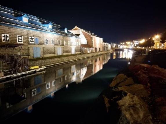 有名な小樽運河のレンガ倉庫