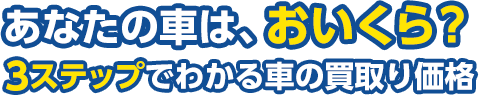 あなたの車は、おいくらでしょうか