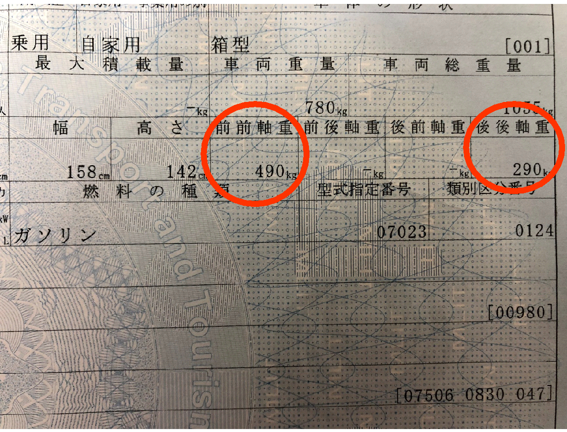 <車検証記載情報>